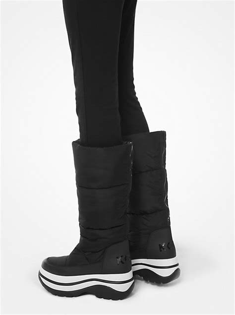 michael kors gamma boots|Gamma Nylon and Leather Platform Boot .